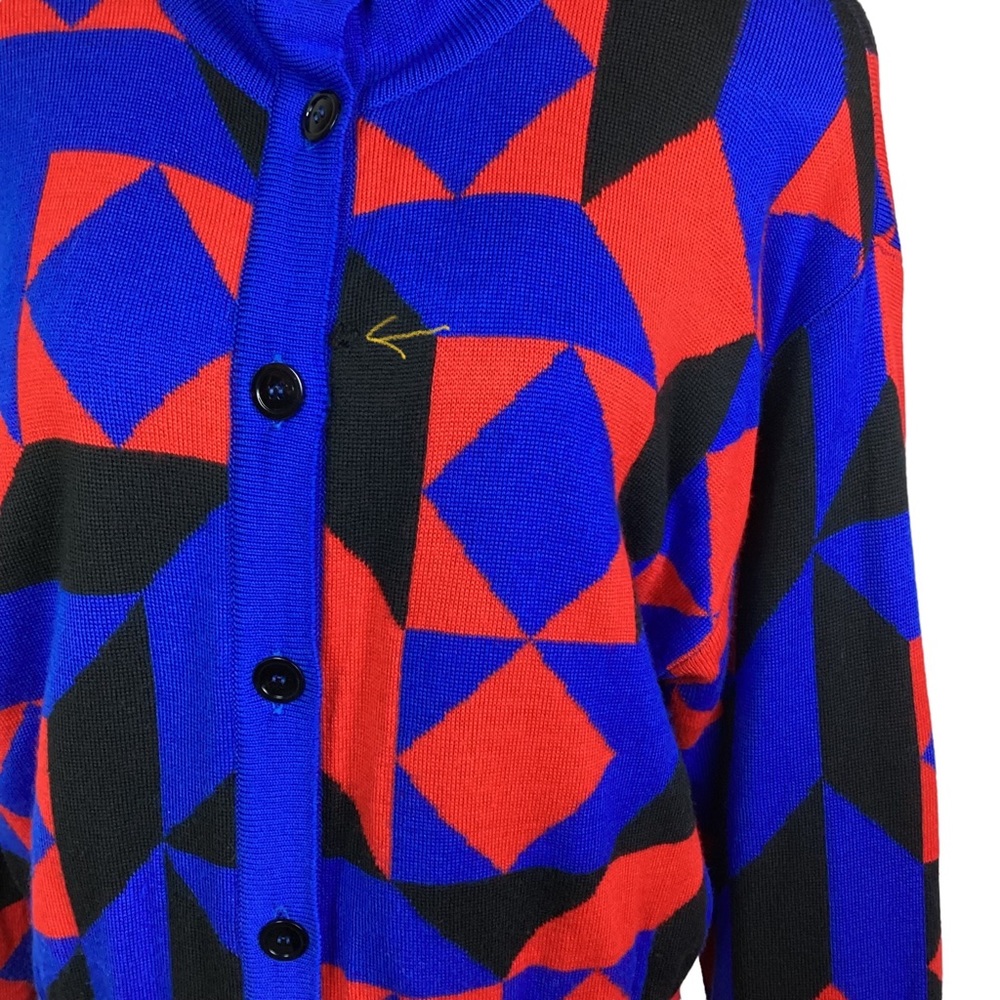 ESCADA by Margaretha Key Merino Wool Sweater Dress Germany Aztec - Picture 7 of 15